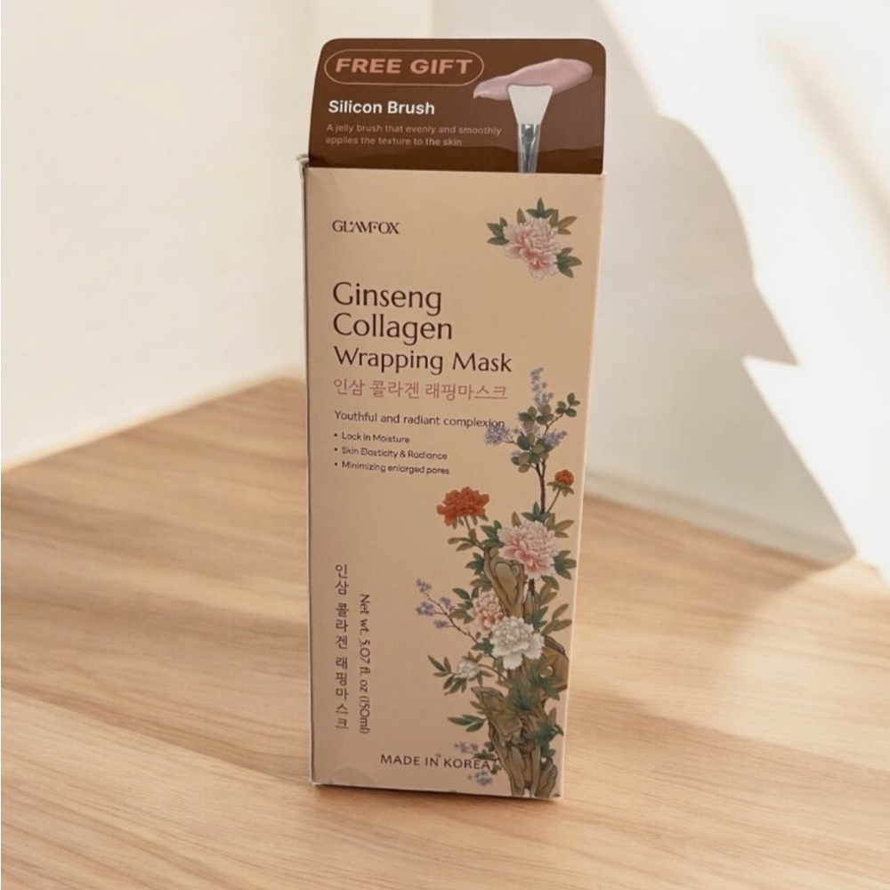 Glamfox Ginseng Collagen Wrapping Mask and Silicon Brush